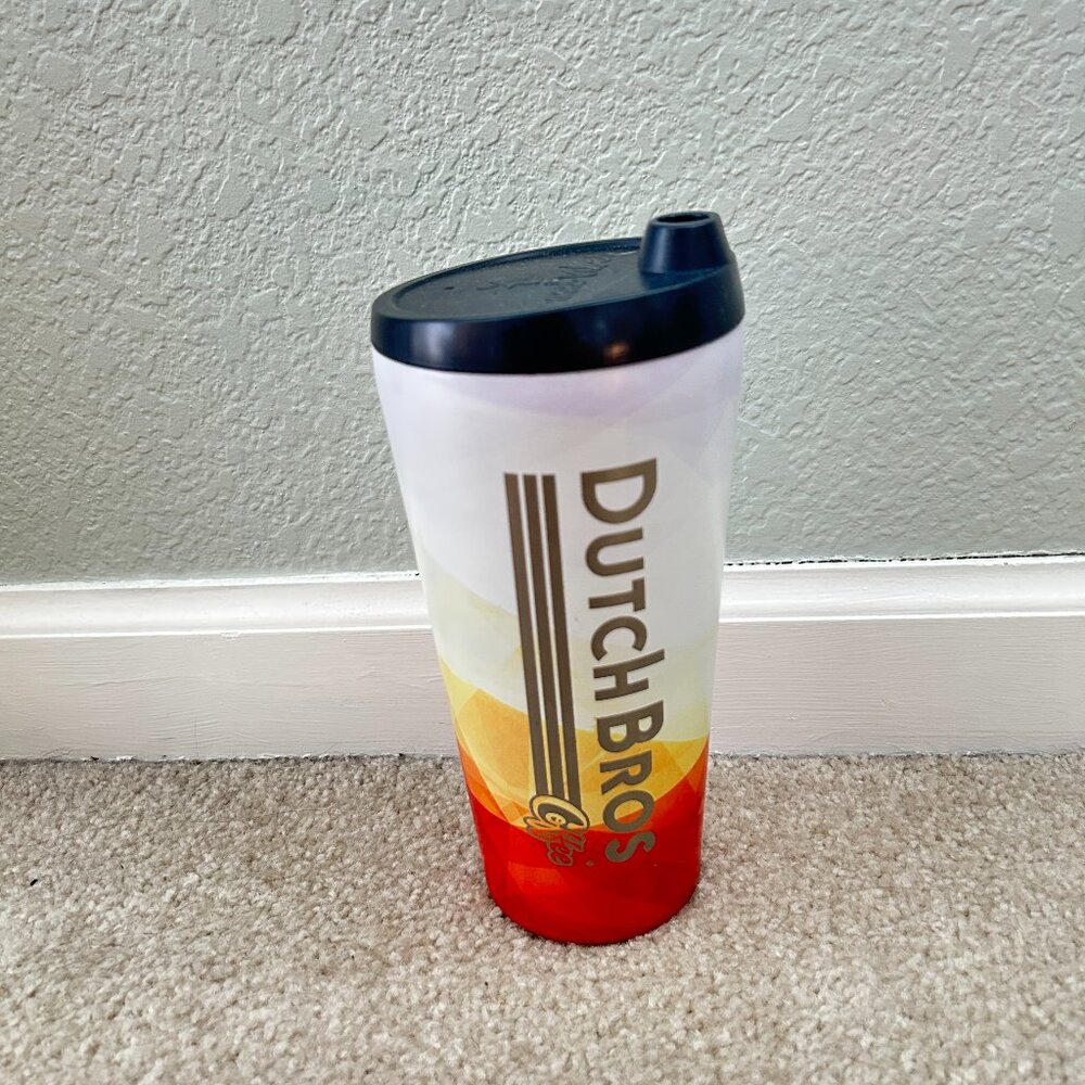 Dutch Bros Red and Yellow Tumbler